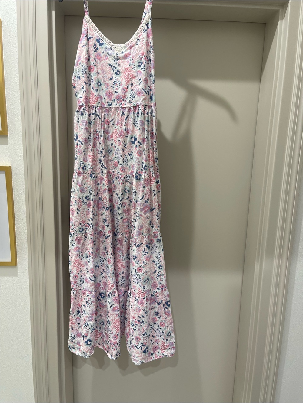 Floral Pink & Blue Sleeveless Jumpsuit